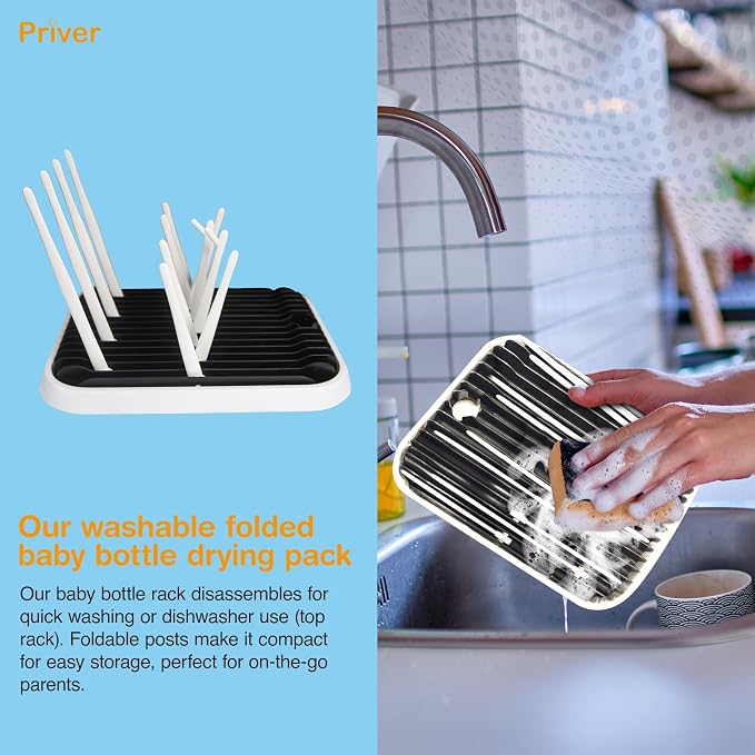 Priver - Baby Bottle Drying Rack - Space-Saving Drying Rack - Image 4