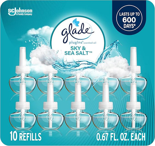 Glade PlugIns Refills Air Freshener, Sky & Sea Salt, Scented and Essential Oils by Glade