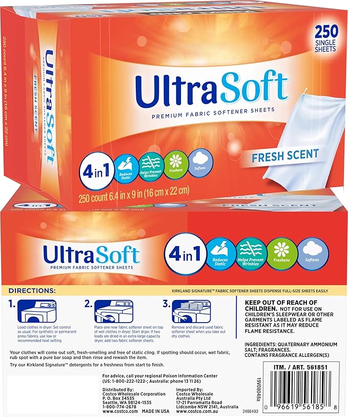 4 in 1 Laundry Dryer Sheets 1000 PCS, Household Premium Fabric Softener Fresh - Image 3