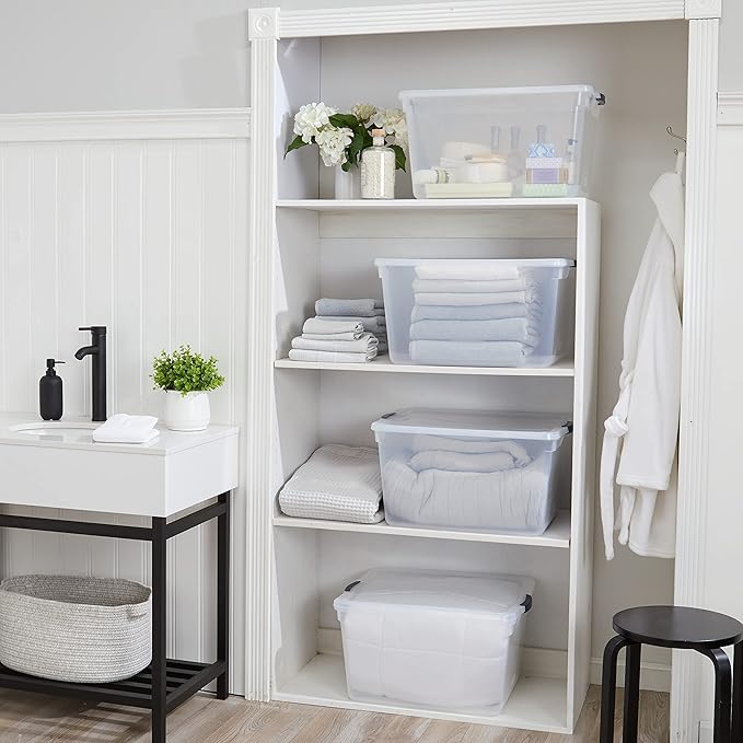 Rubbermaid Cleverstore 74 Qt Clear Storage Bins - Image 7