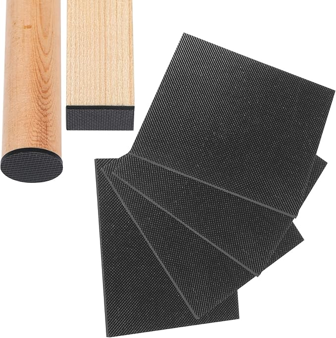 CHUNZEXI Non Slip Furniture Pads 4 PCS 6" x 4", Heavy Duty Rubber Grippers by CHUNZEXI