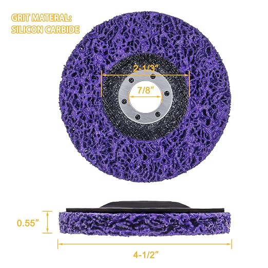 12 Pack 4-1/2" x 7/8" Strip Discs Stripping Wheel Fit Angle Grinder Clean and - Image 3