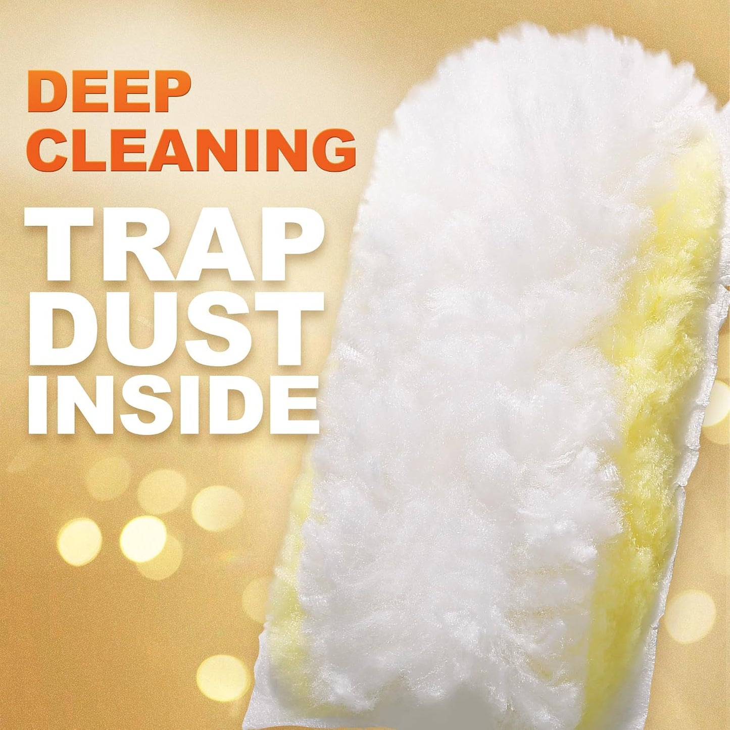 JOYMOOP Disposable Electrostatic Duster for Cleaning, with 2 Handles & 24 Ct Yellow Heavy Duty Refills for Swiffer Feather Duster, Household Cleaning Tool for Electronics, Dusting Furniture, Blinds