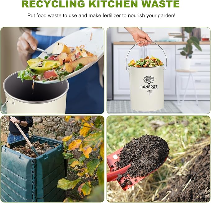 Kitchen Countertop Compost Bin, Odor Resistant Indoor Compost Bin - Image 6
