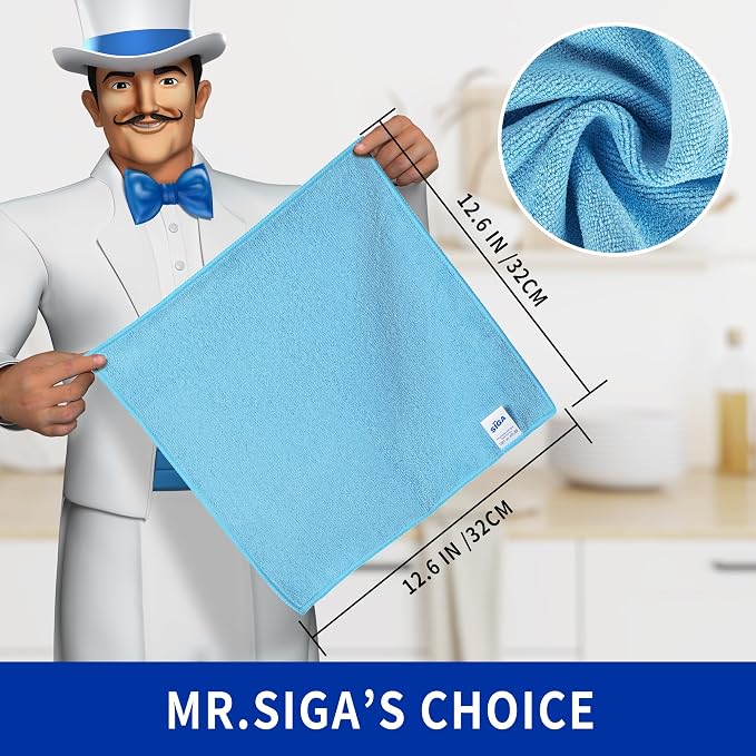 MR.SIGA Microfiber Cleaning Cloths, All-Purpose Surface Microfiber Towels - Image 2