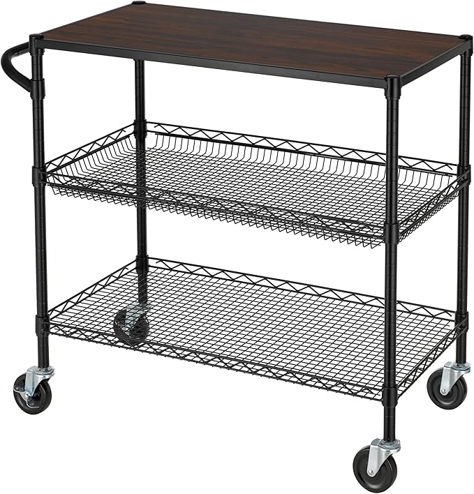 Finnhomy 3 Tier Heavy Duty Commercial Grade Utility Cart by Finnhomy