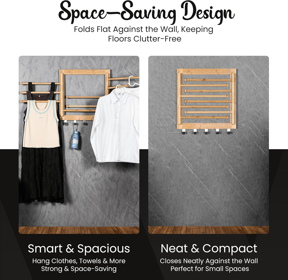 Wall Mounted Drying Rack - Clothes Drying Rack Wall Mounted for Laundry - 20 ...