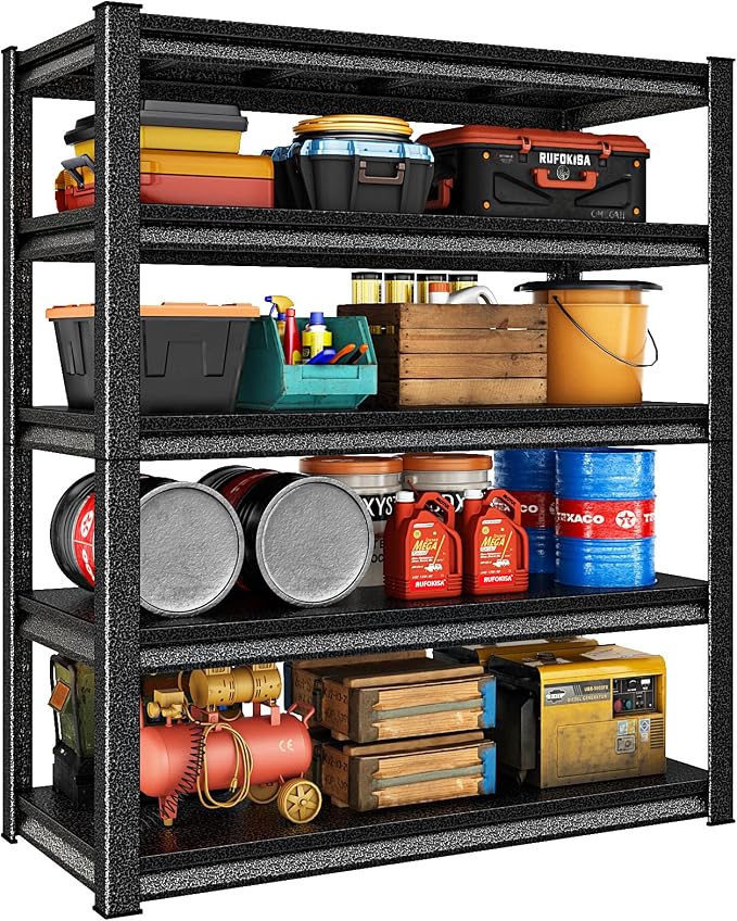 48" W Garage Shelving Heavy Duty，3000LBS Loads Adjustable Garage Storage Shelves by Rufokisa
