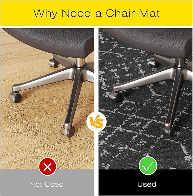 Office Chair Mat for Hardwood & Tile Floors, Non-Slip Floor Protector for - Image 4
