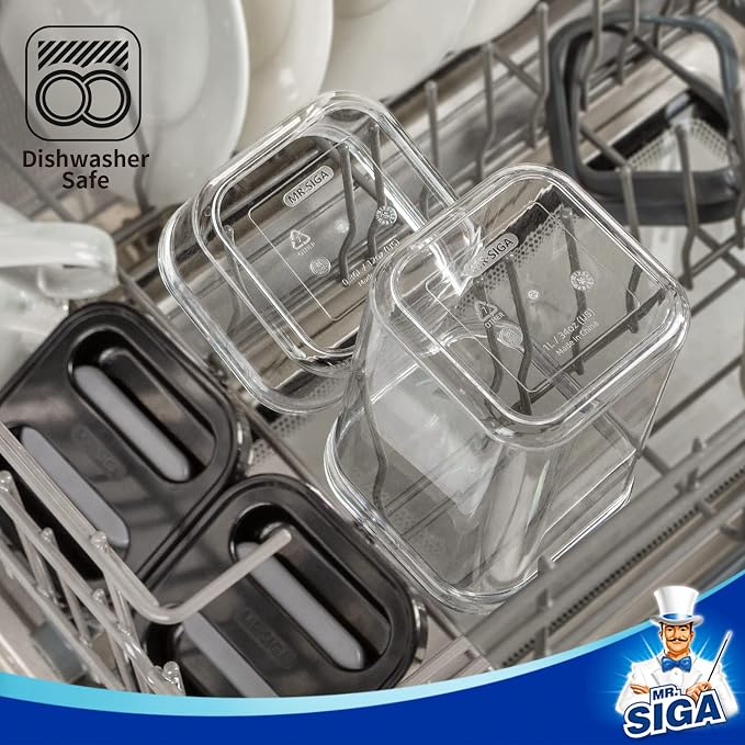 MR.SIGA 4 Pack Airtight Food Storage Container Set, BPA Free Kitchen Pantry - Image 6