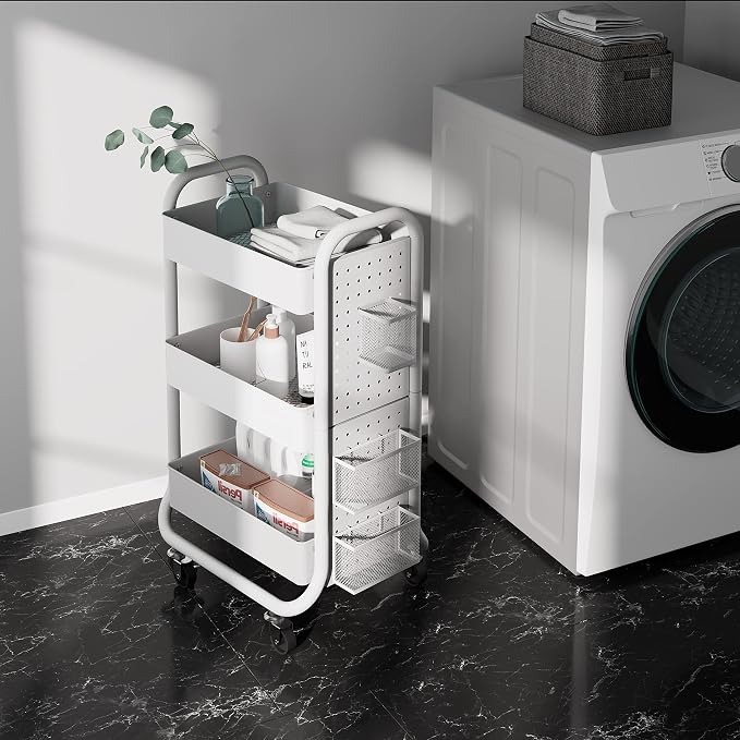 DESIGNA 3-Tier Rolling Cart, Utility Cart - Image 2