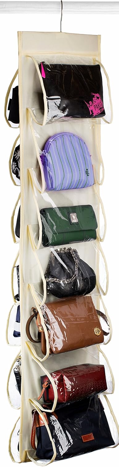 Handy Laundry Hanging Shoe Organizer - 14 Pockets - Clear Pockets Will Protect Your Shoes, Handbags, Purse & Enable You to Find Them Easily. Hang it in a Closet to Keep Your Closet Neat & Organized.