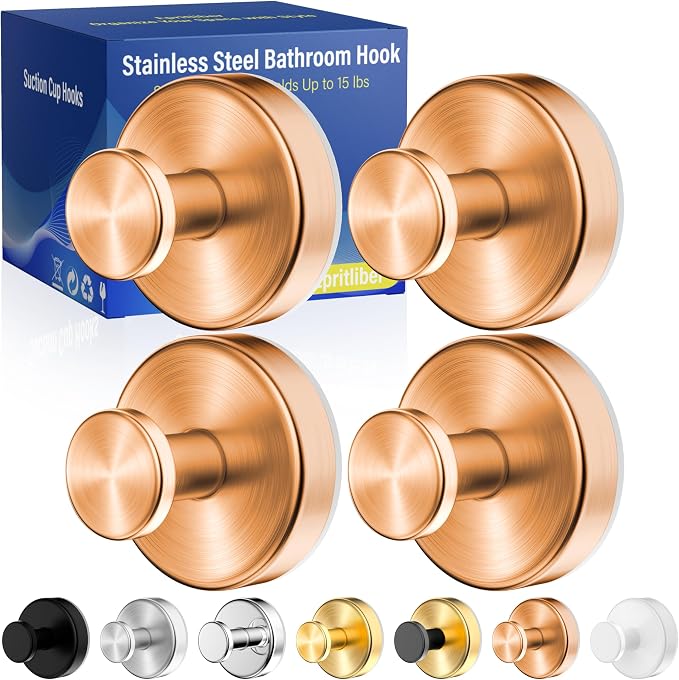 Suction Cup Hooks for Shower, Wreath Hanger for Front Door, Removable No Drill by Unknown
