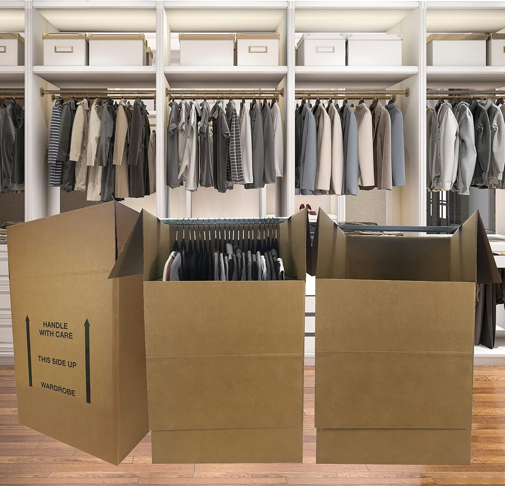 Moving Boxes Bundle, 6 Large Boxes for Moving, Packing and Storage, Brown Cor...