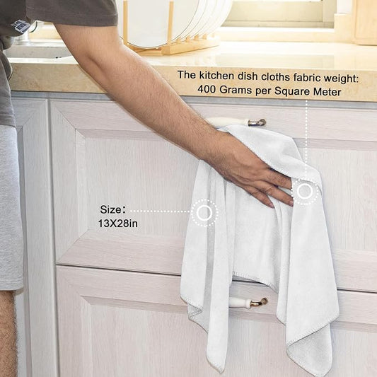 kimteny 13x28 Inches Kitchen Cloth Dish Towels, 400 GSM Premium Dishcloths - Image 2