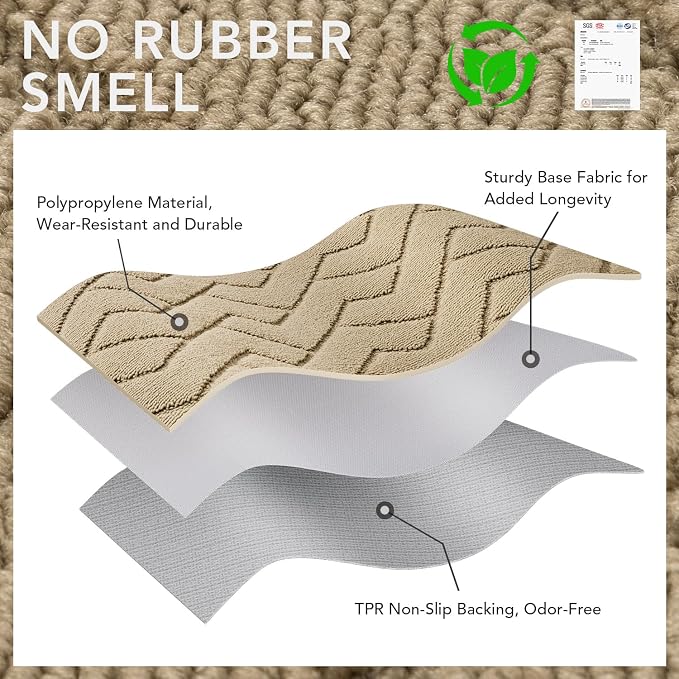 hicorfe Indoor Door Mat, Non Slip Door Mats, Absorbent Resist Dirt Entrance - Image 8