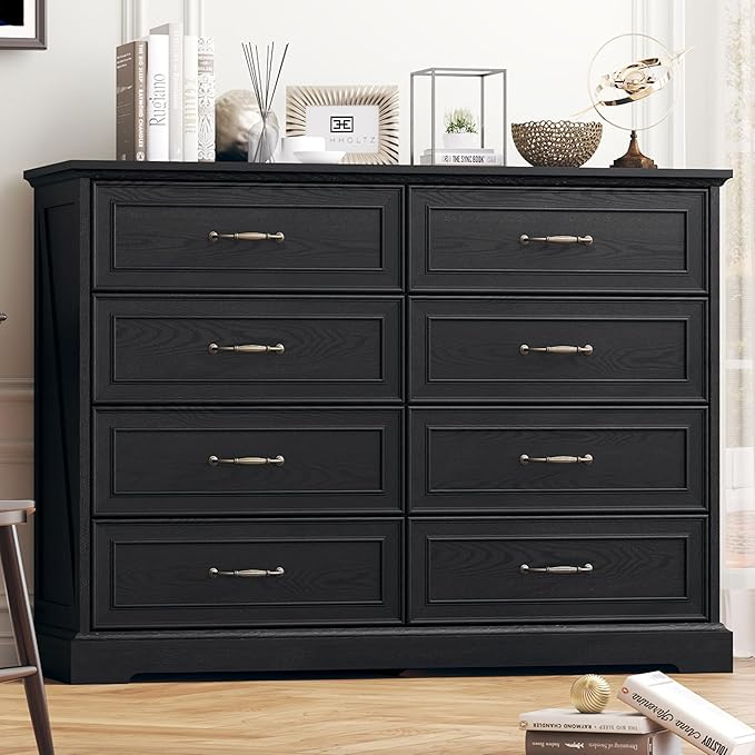 8 Drawer Dresser for Bedroom, Rustic Farmhouse Dresser by Thacuok