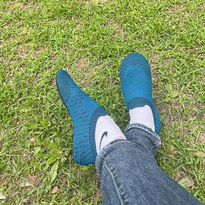 QZKDM Lightweight Slip on Grip Indoor House Slippers Barefoot Non Slip Home - Image 3