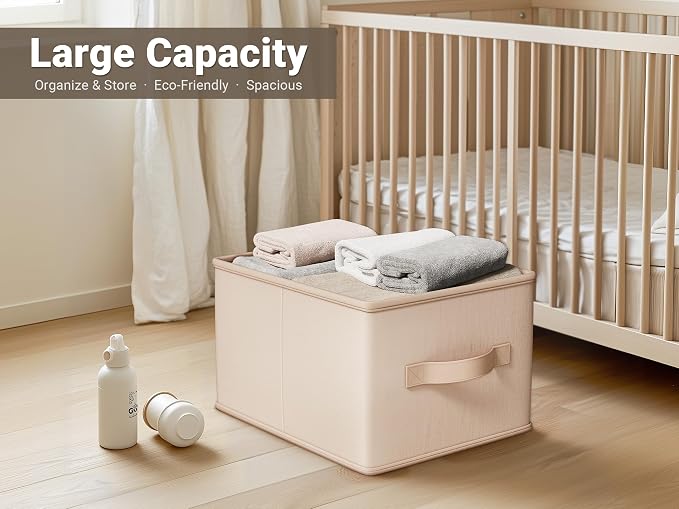 Storage Bins, Fabric Satin Storage Baskets - Image 2