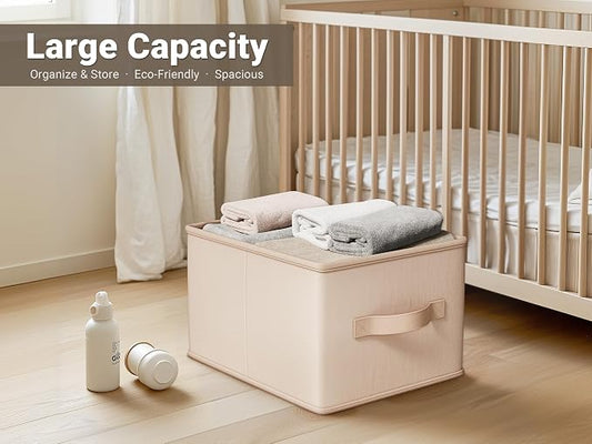 Storage Bins, Fabric Satin Storage Baskets - Image 2