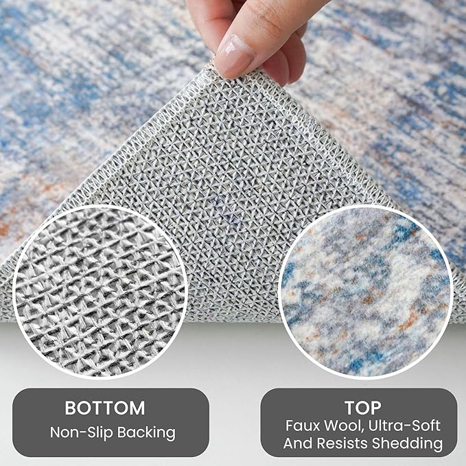 IOHOUZE Abstract Area Rugs 6x9 Ft Washable Rugs - Image 4