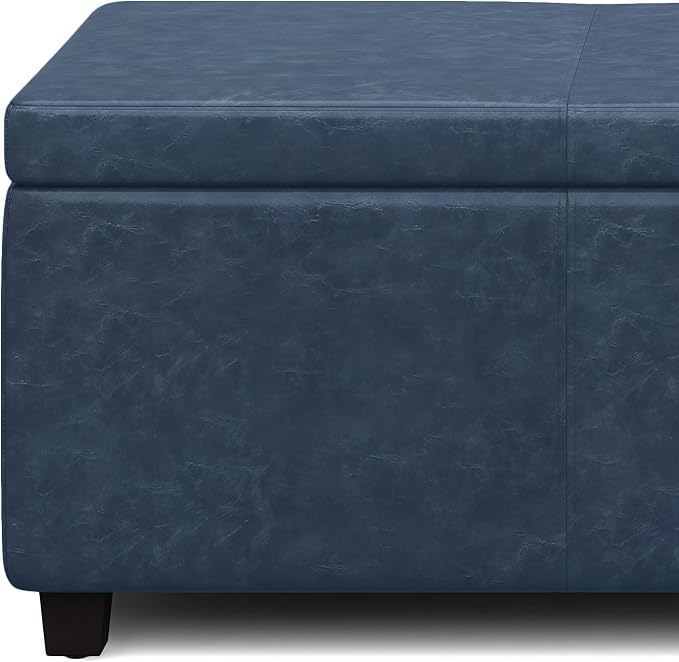 SIMPLIHOME Avalon 48 inch Wide Contemporary Rectangle Storage Ottoman Bench in - Image 6