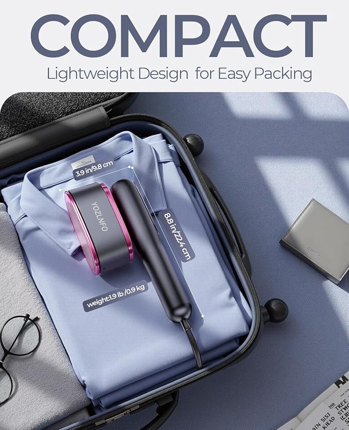 Travel Steamer for Clothes Portable: 2-in-1 Mini Handheld Garment Steamer Iron - Image 2