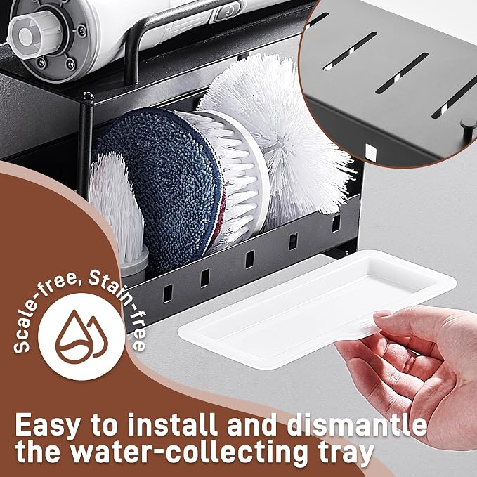Wall-Mounted Cleaning Tool Organizer, 16.14x4.33x3.74 inches, Mop Holder - Image 6