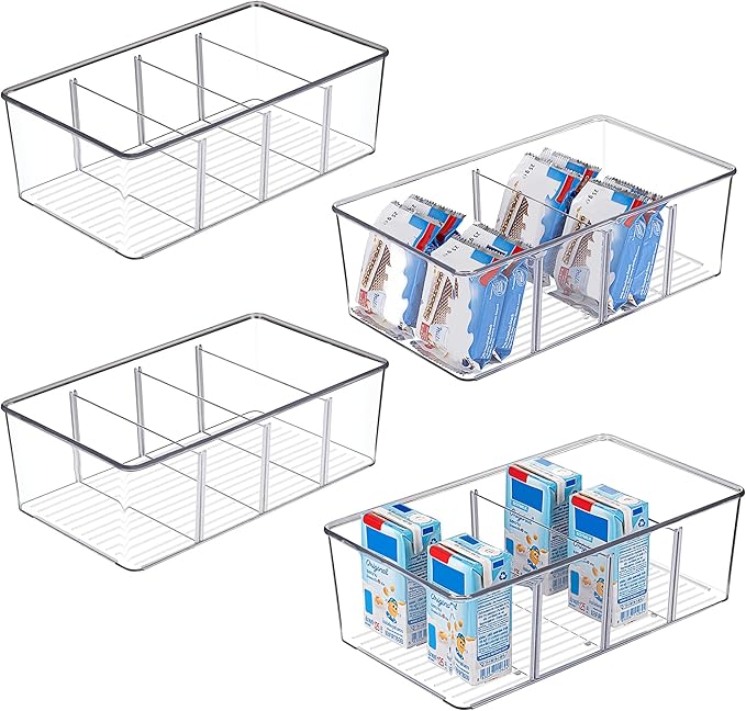 Vtopmart 4 Pack Food Storage Organizer Bins, Cabinet Organization and Storage by Vtopmart