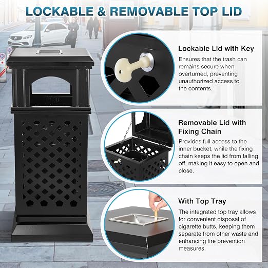 IRONWALLS Indoor/Outdoor Trash Can - Image 5