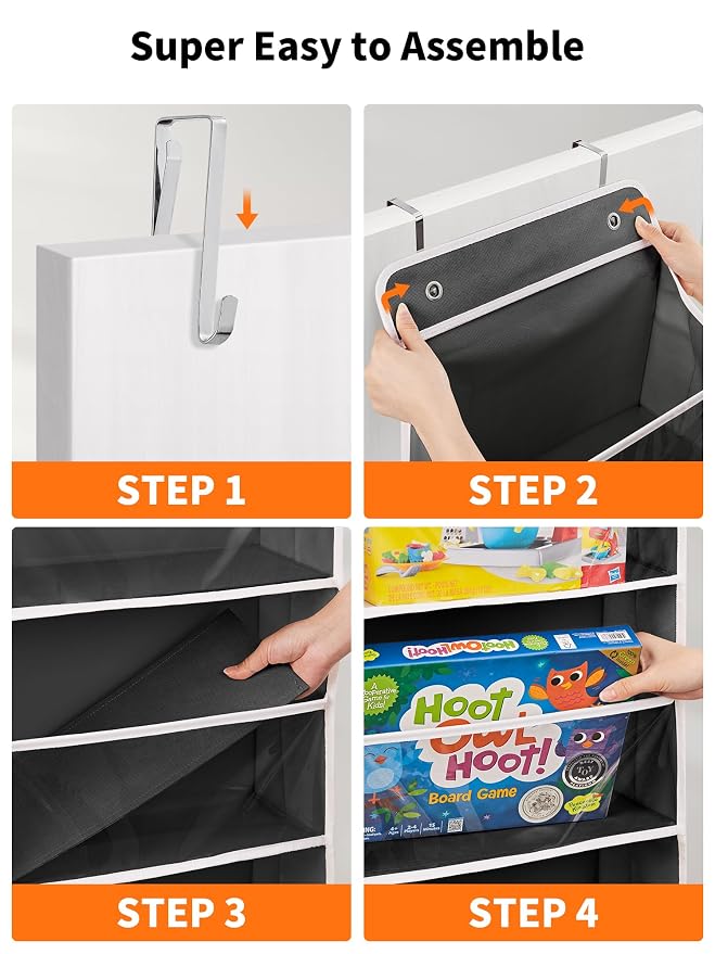JARLINK 2 Pack Toy Stuffed Animal Storage, Over The Door Organizer W/Clear View - Image 9