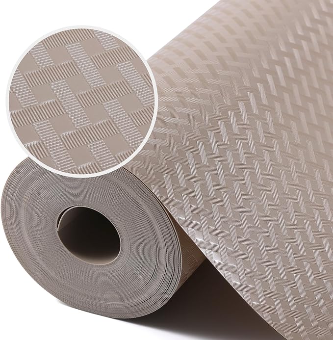 Beige Shelf Liners for Kitchen Cabinets Refrigerator Liners Waterproof & by StaHom