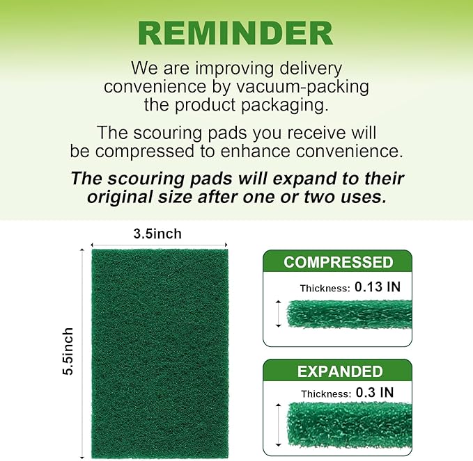 Heavy Duty Scouring Pad, Garage and Outdoors, Reusable Dish Scrubber Pads - Image 7