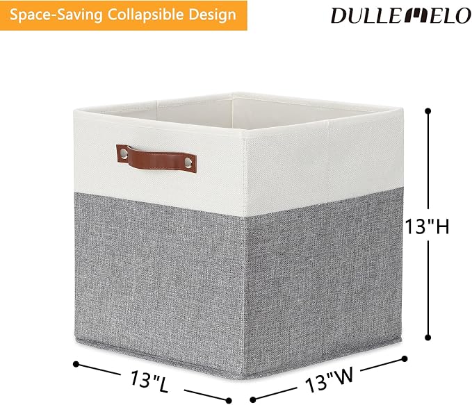 DULLEMELO Storage Cubes 13 inch, Collapsible Sturdy Cube Storage Bins - Image 2