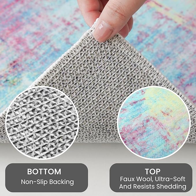 IOHOUZE Abstract Area Rugs 8x10 Ft Washable Large Rugs - Image 4