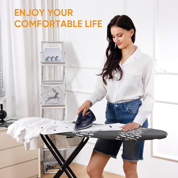 Deluxe Ironing Board with Heat Resistant Cover and Thicken Felt Pad, Safety - Image 6