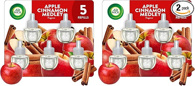 Air Wick Plug in Scented Oil Refill, Apple Cinnamon Medley, Air Freshener by AirWick