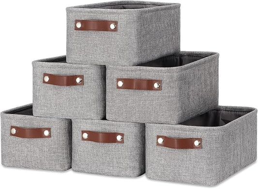 DULLEMELO Small Storage Baskets 11.8"x7.9"x5.1", Fabric Storage Bins by DULLEMELO