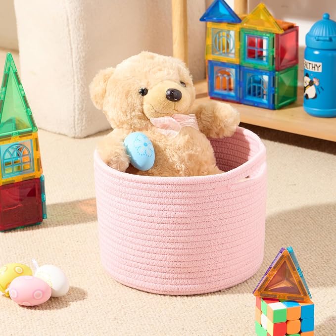 Small Basket for Organizing | Cube Shelf Closet Storage Baskets | 9.7×9.7×7.1” - Image 4