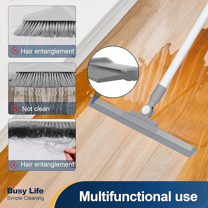Yocada Rubber Floor Squeegee Broom TPR Blade Adjustable Scrubber Squeegee - Image 3