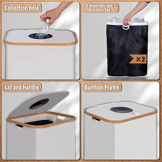 efluky Recycling Bin 100L, 26 Gallon Recycle Bins - Image 4