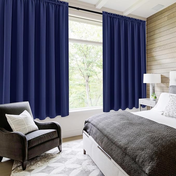 DWCN Blackout Curtains for Living Room Thermal Insulated, Energy Saving & Noise - Image 2