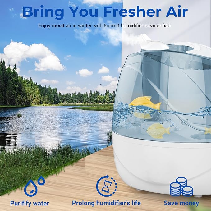 Funmit 6 Pack Universal Humidifier Cleaner Fish Compatible - Image 6