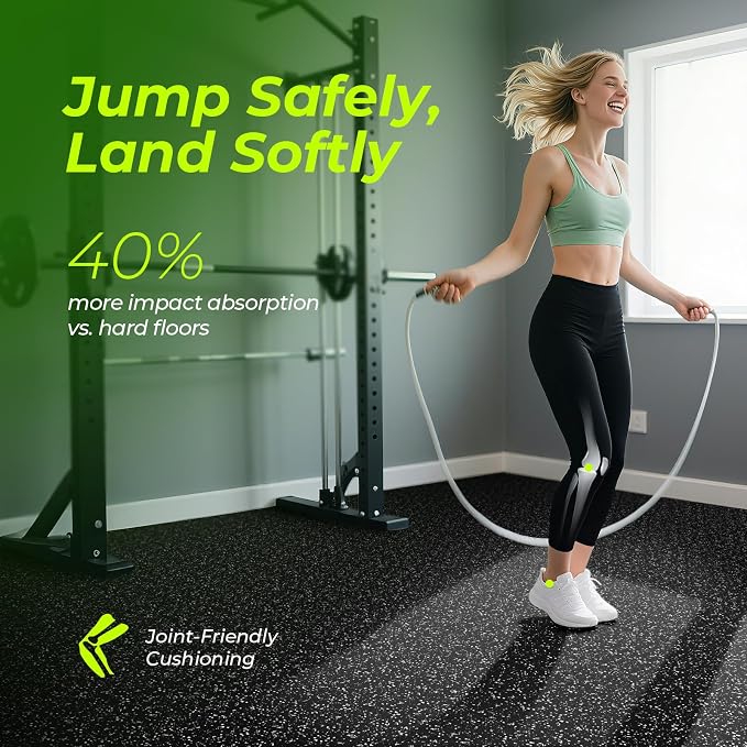 1/2in Thick 48 Sq Ft Rubber Top High Density EVA Foam Exercise Gym Mats - Image 4