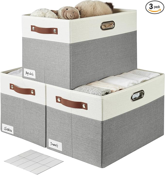 Large Collapsible Fabric Storage Bins by Bagnizer