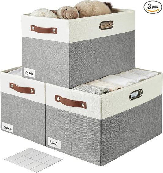 Large Collapsible Fabric Storage Bins by Bagnizer
