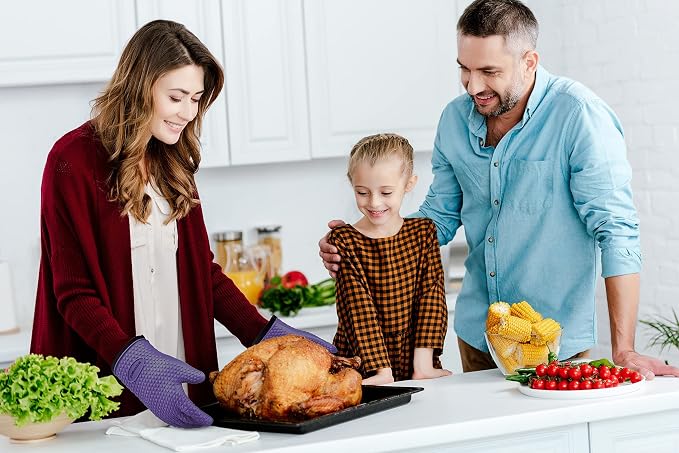 KITCHEN PERFECTION Silicone Smoker Oven Gloves -Extreme Heat Resistant BBQ - Image 6
