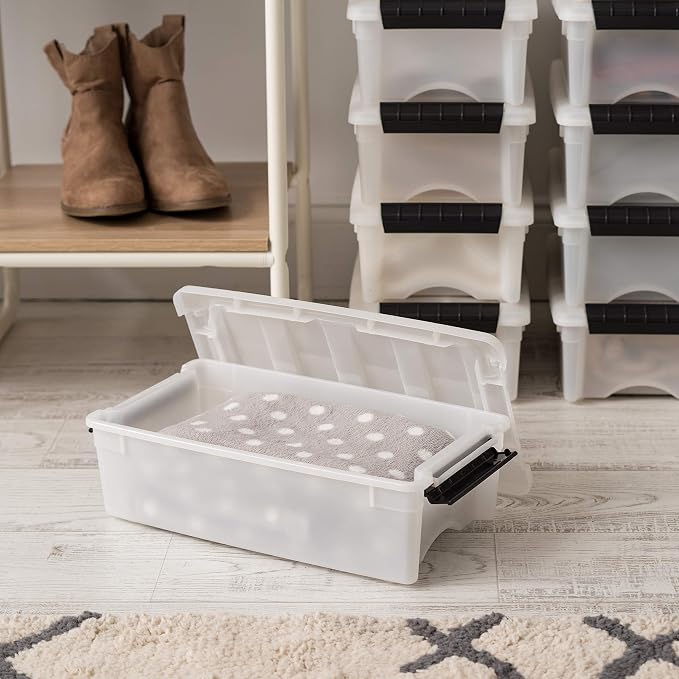 IRIS USA 6 Qt Stackable Plastic Storage Bins - Image 6