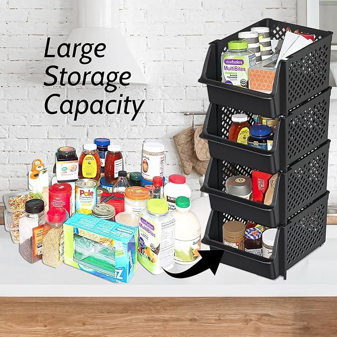 Skywin Plastic Stackable Storage Bins - Image 2