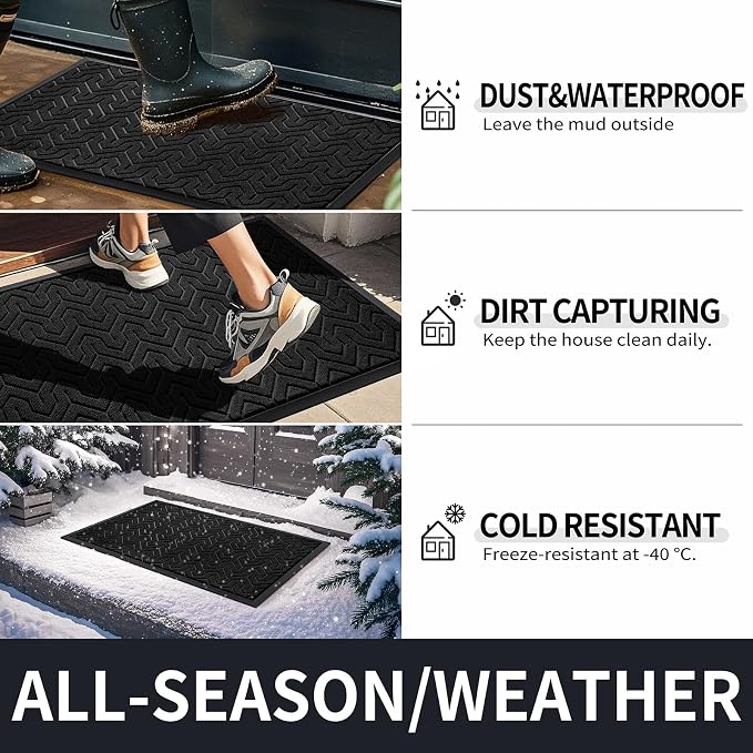 Yimobra Front Door Mat Outside Entrance 29.5x17, Waterproof Heavy Duty Outdoor - Image 5